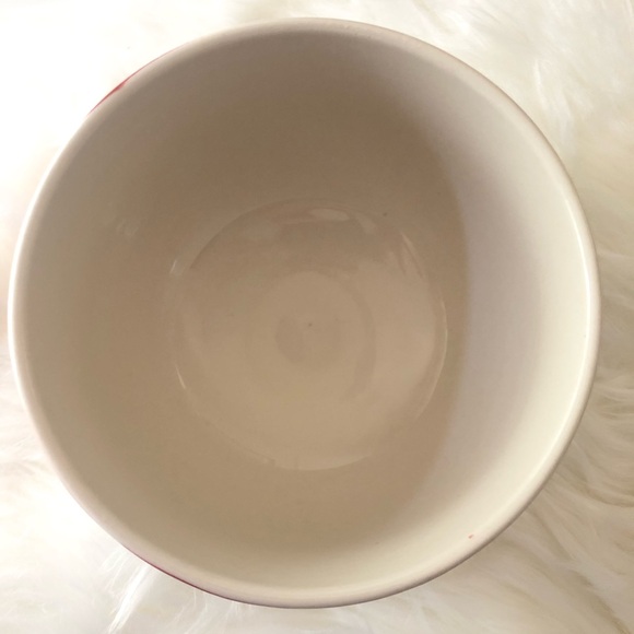 Anthropologie Night Sky Bowl Stoneware Red Pink Drip Watercolor Wash Gold Star - Picture 4 of 4